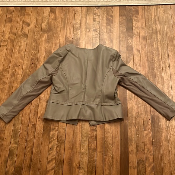 Brand New Grey Vegan Leather Jacket - Picture 2 of 6